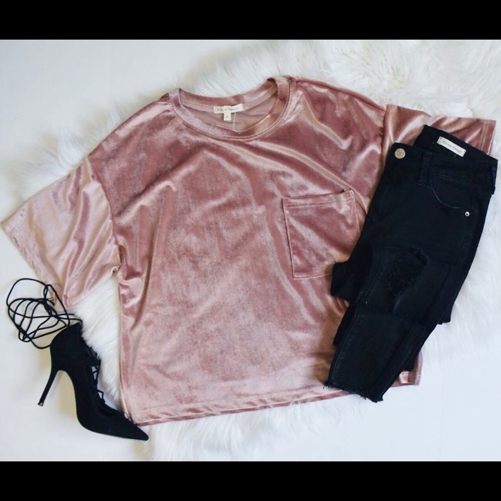 Varity Velvet Top in Mauve